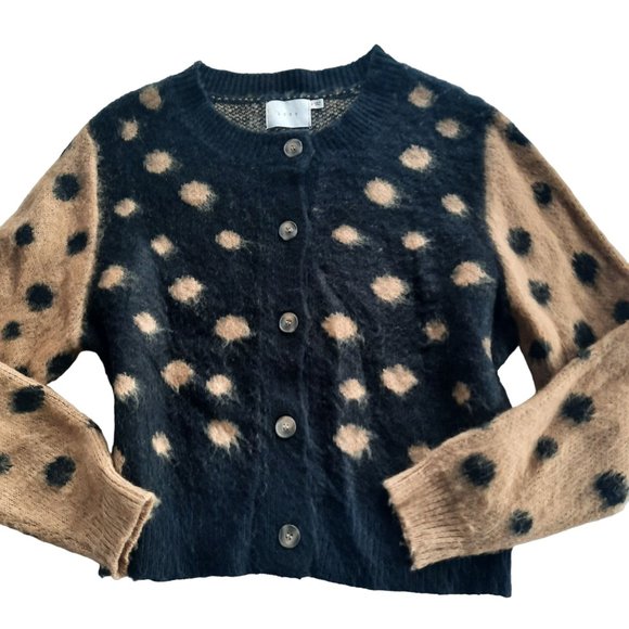 Lush Mixed Spot Button Up Cardigan - Picture 6 of 14